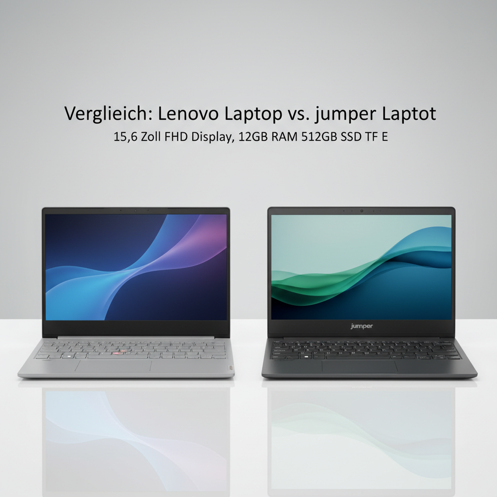 Vergleich: Lenovo Laptop vs. jumper Laptop 15,6 Zoll FHD Display, 12GB RAM 512GB SSD TF E